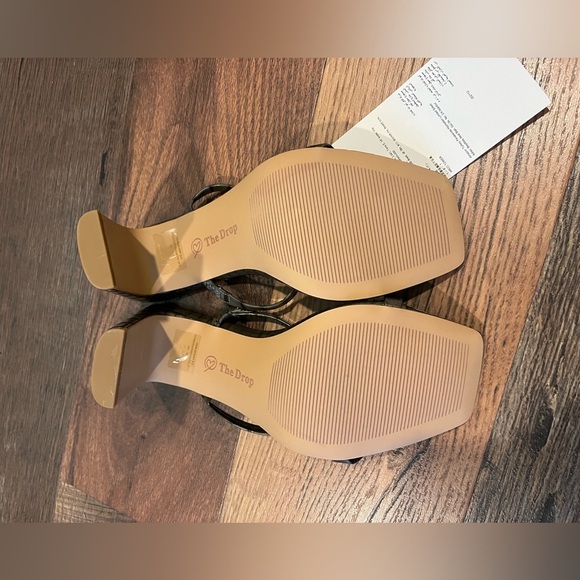 NWT The Drop Women's Avery Square Toe Two Strap High Heeled Sandal; size 8.5 - Picture 3 of 6